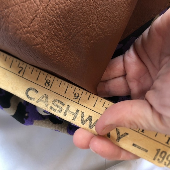 Purple Leopard Print Canvas and Faux Leather Overnight Bag - Picture 7 of 16